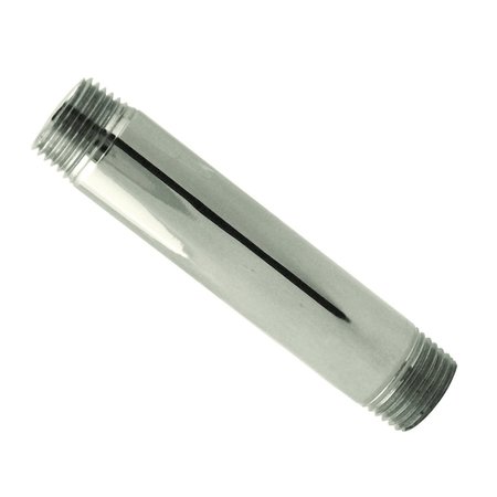 WESTBRASS 1/2" x 4" IPS pipe nipple in Polished Nickel D12104-05